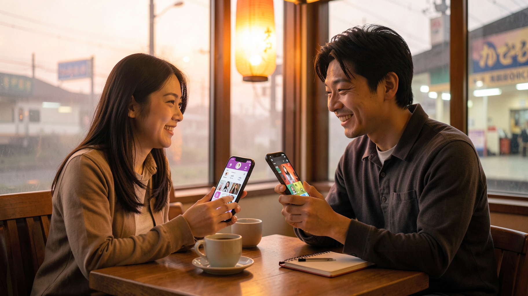 マッチングアプリ運営7倍、出会いの基盤化と小規模勝負のイメージ
